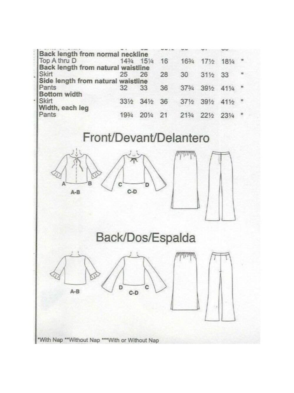 Vintage Sewing Pattern McCalls 4180 Girls Top Pants & Skirt Size 7-8-10-12 UnCut - Picture 3 of 6